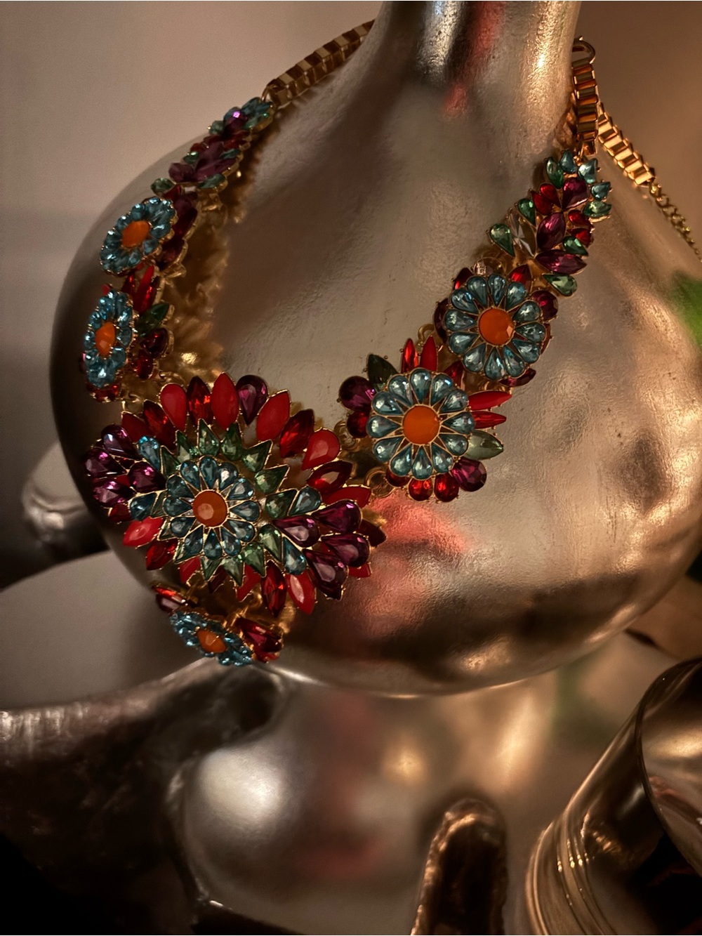 Delicious fabulous statement necklace multicolour bib style